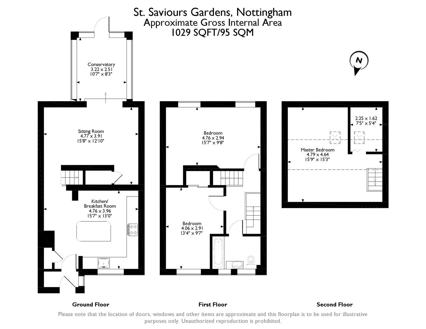 2 Bedrooms End terrace house for sale in St Saviours Gardens, The Meadows, Nottingham NG2