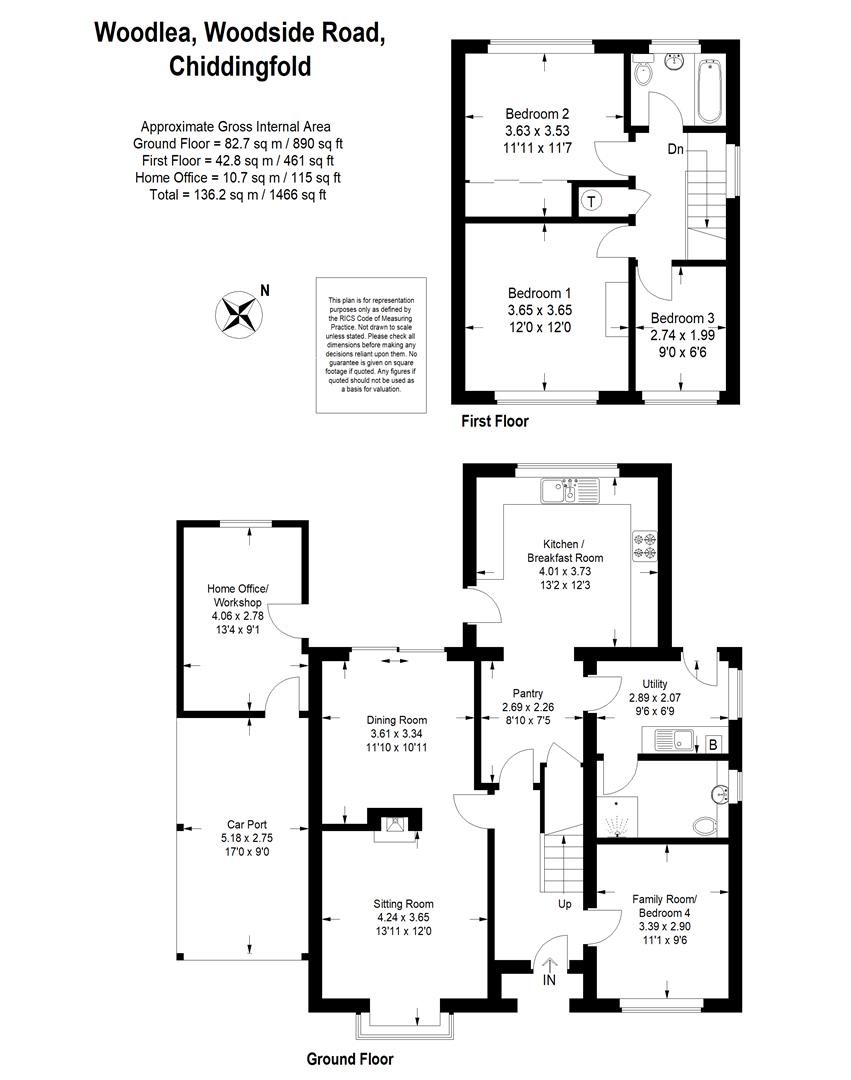 Woodlea, Woodside Road, Chiddingfold floorplan