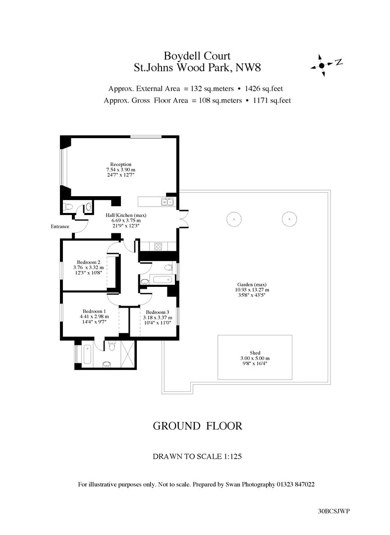 Flat 30 Boydell Court,, St. Johns Wood Park, London floorplan