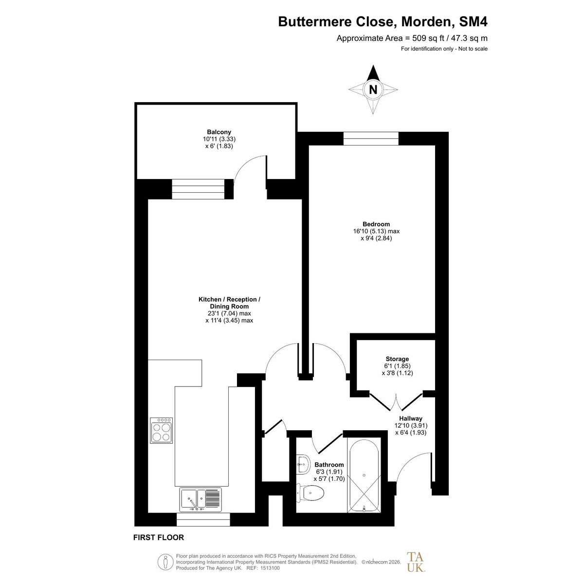 20, Buttermere Close, Morden floorplan