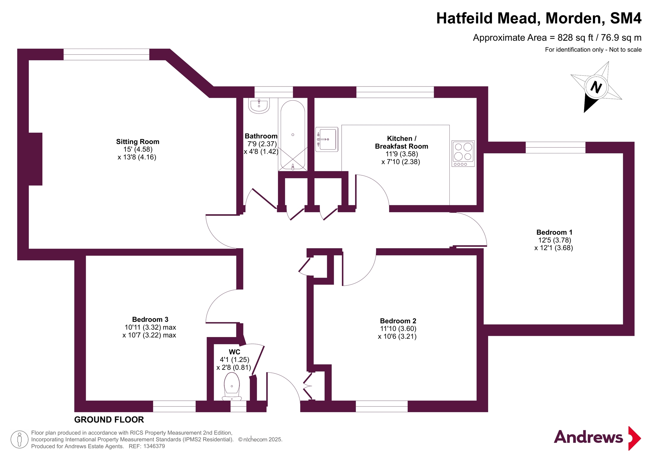 First Floor, 66, Hatfeild Mead, Morden floorplan