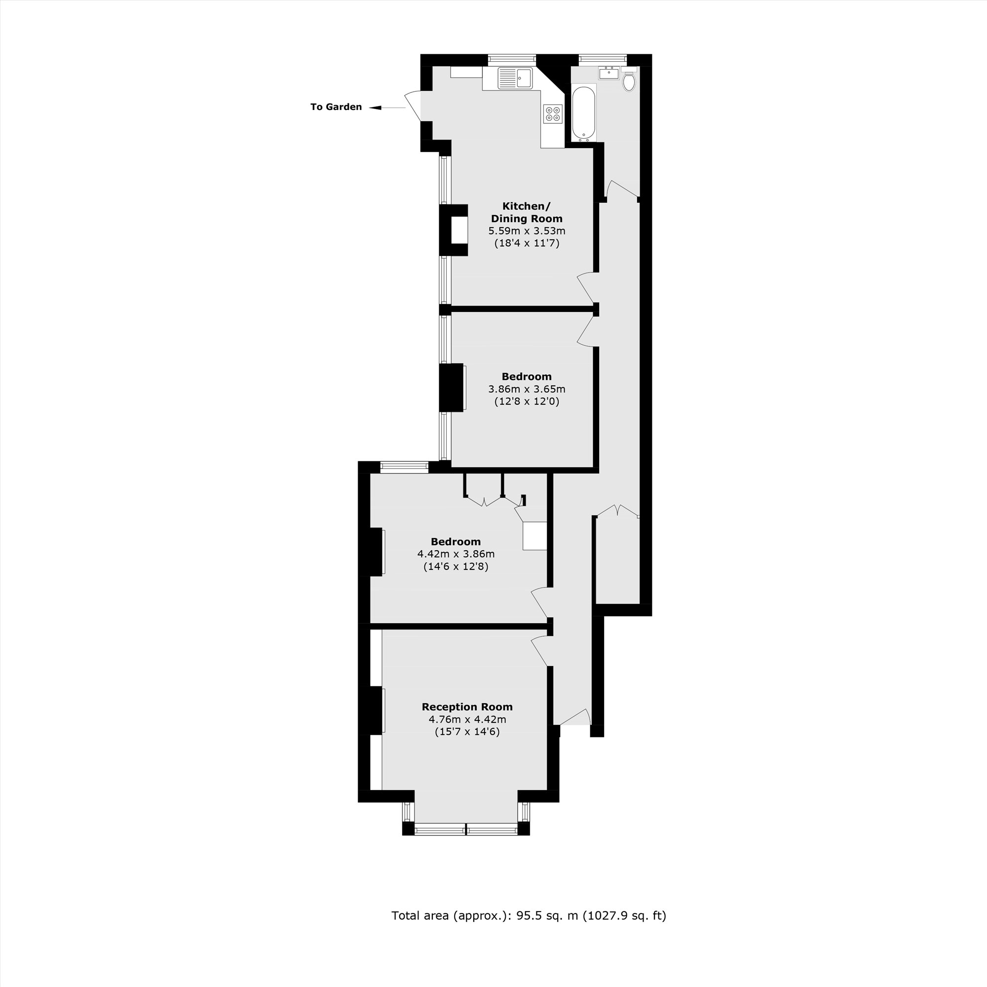215, Sternhold Avenue, London floorplan