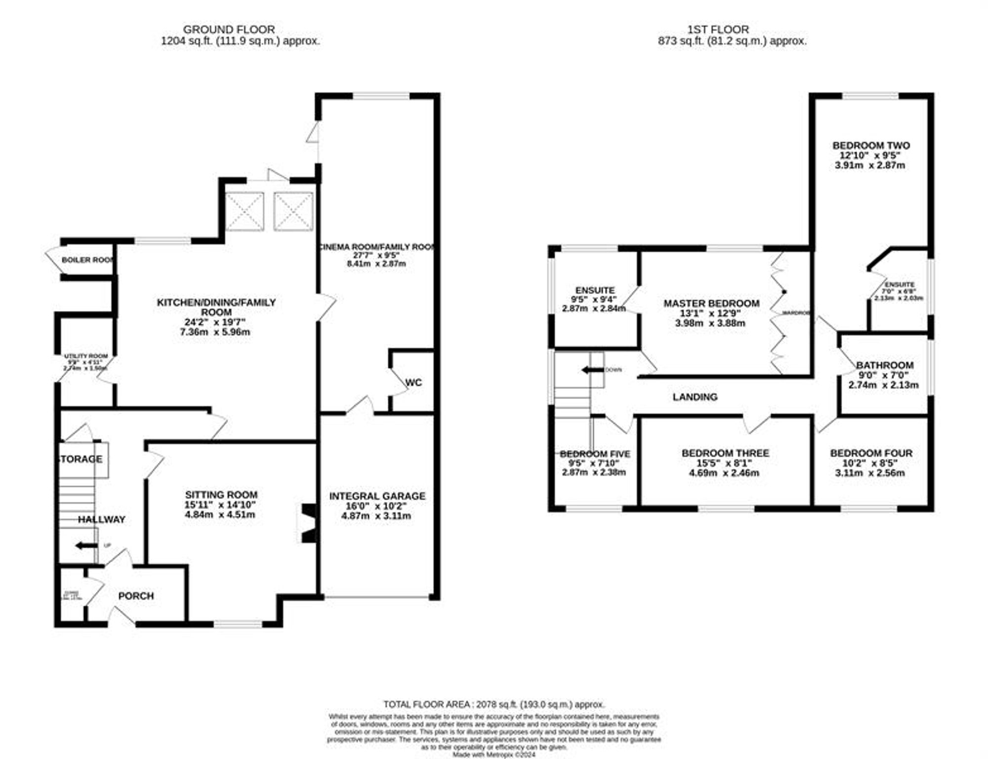 195 Chester Road, Stockport floorplan