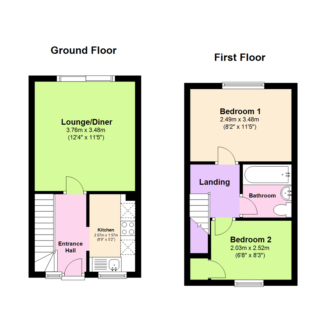 2 Bedrooms Terraced house for sale in Hitchin Street, Biggleswade SG18