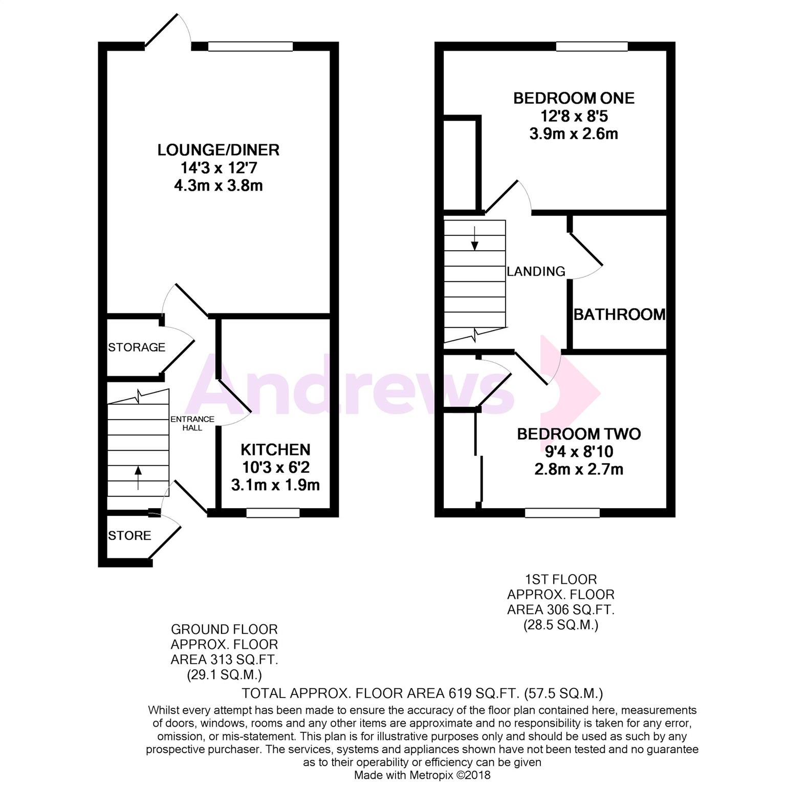 2 Bedrooms Terraced house to rent in Horley, Surrey RH6