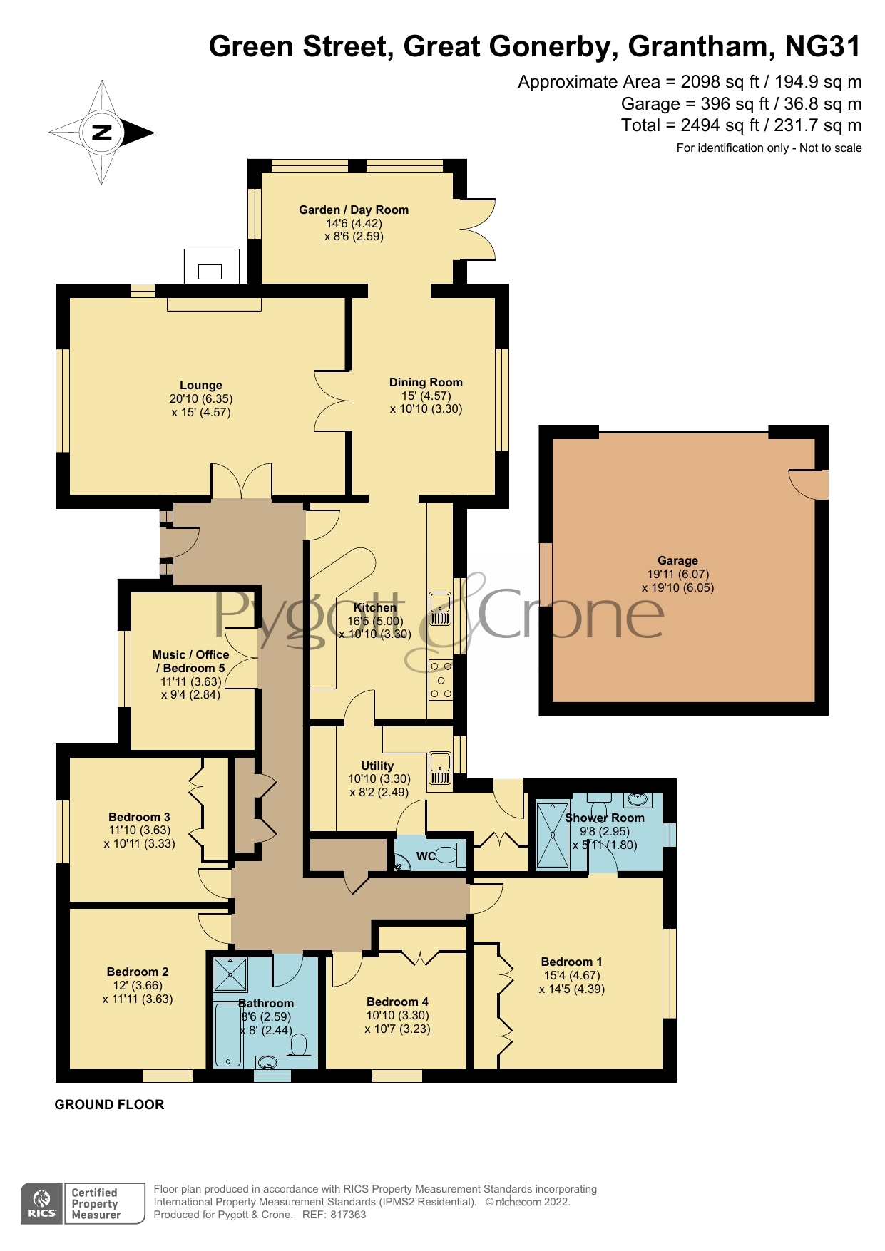 Green Street, Great Gonerby NG31, 4 bedroom bungalow for sale