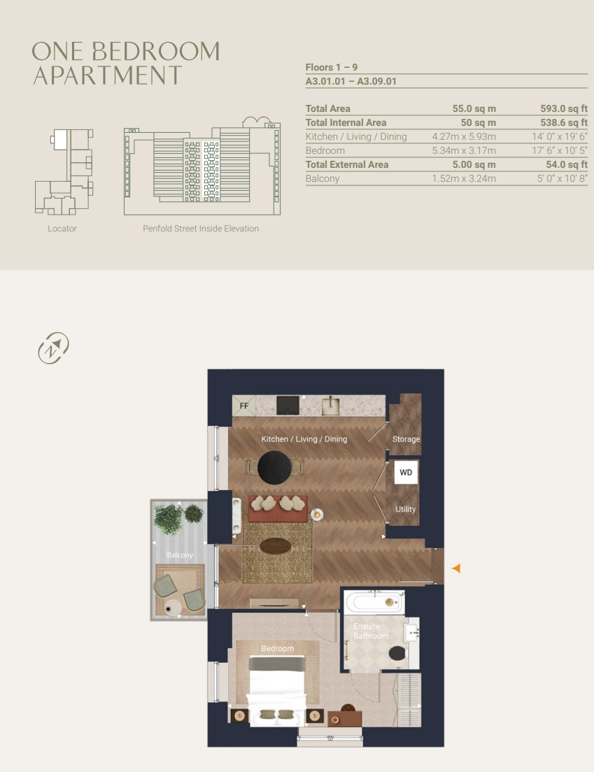 The Broadley, London floorplan