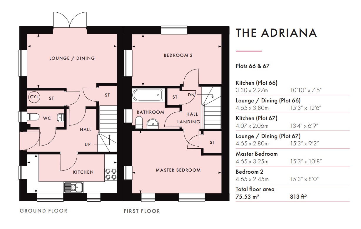 Plot 66 "Adriana" Cherry Orchard, Marden floorplan