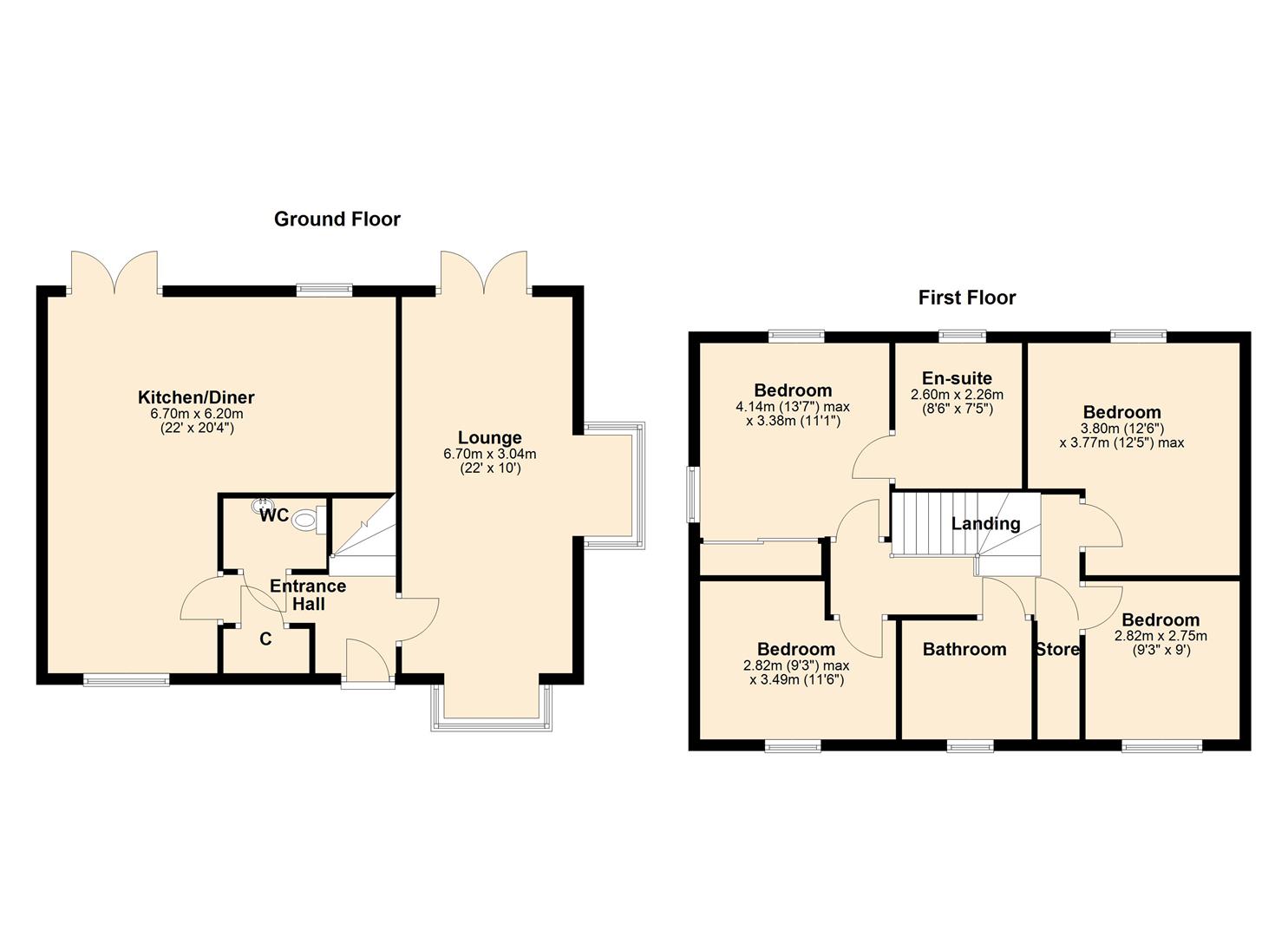 25, Devonshire Close, Grays floorplan