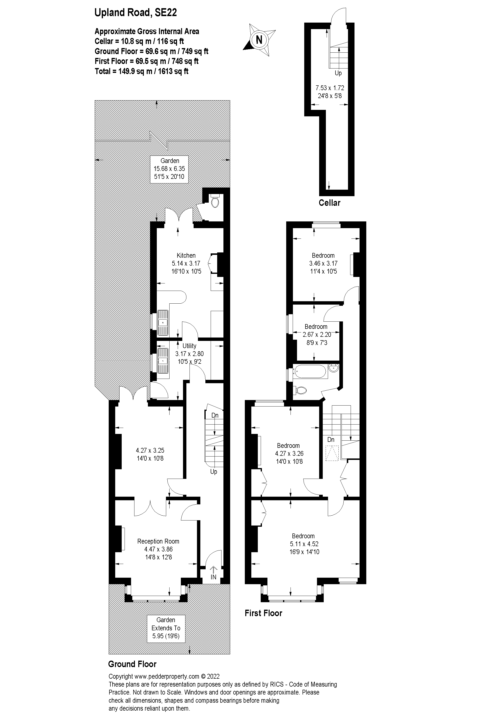Upland Road, East Dulwich, London SE22, 4 bedroom semidetached house