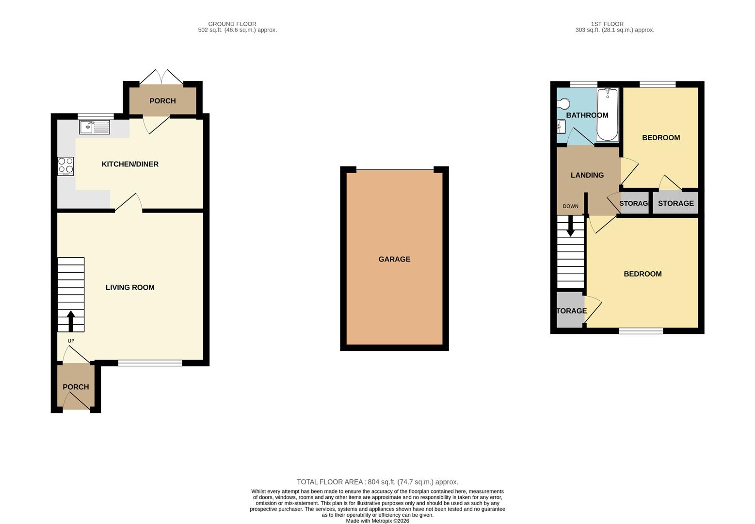 27, Churchfields Road, Cubert floorplan