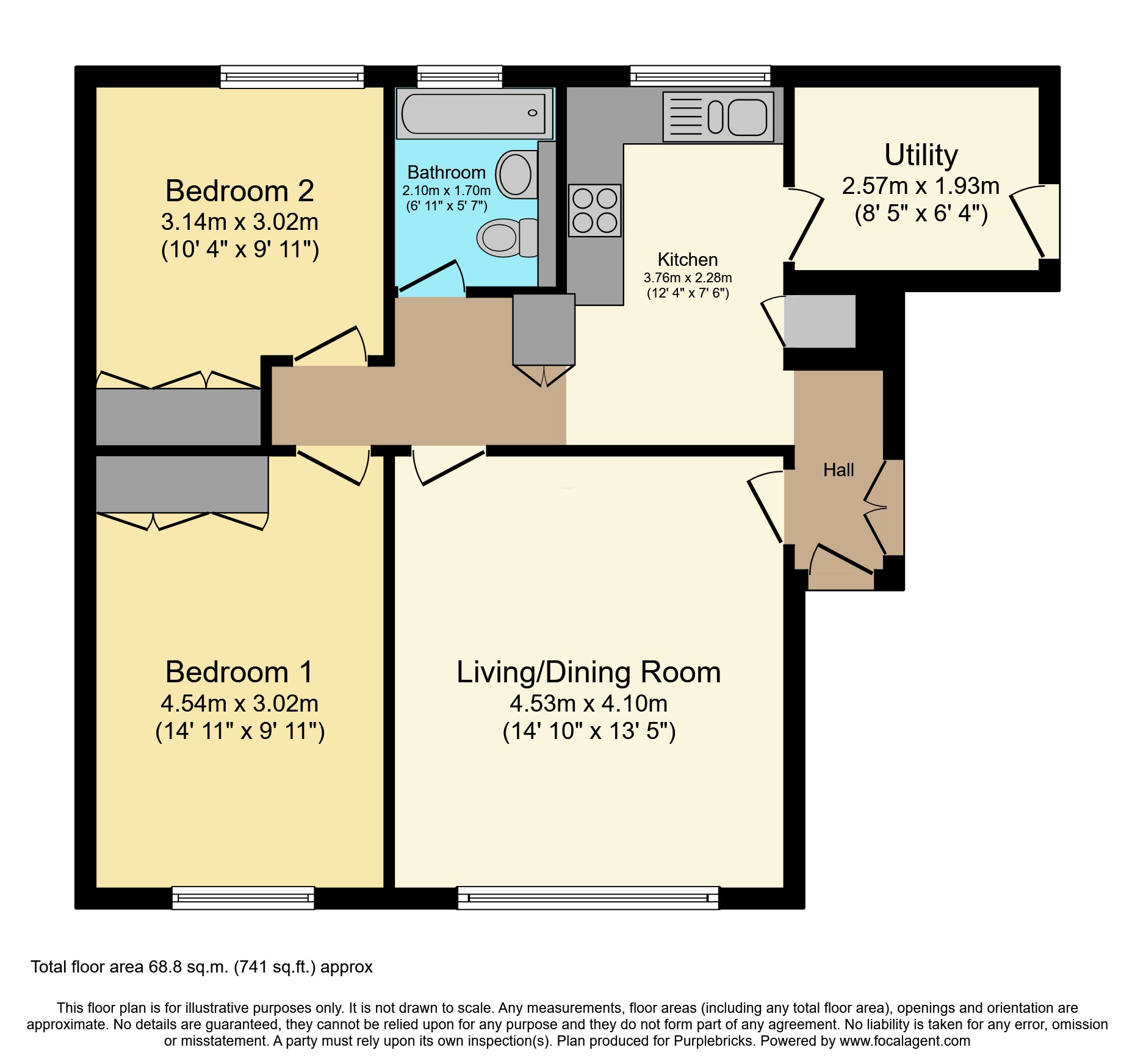 16, Elm Close, Mapperley Park floorplan