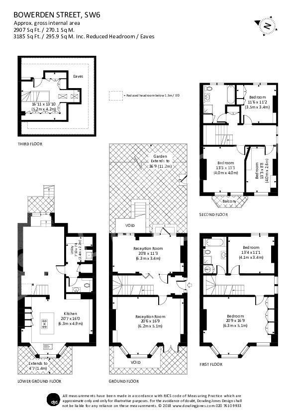 5 Bedrooms  to rent in Bowerdean Street, Fulham SW6