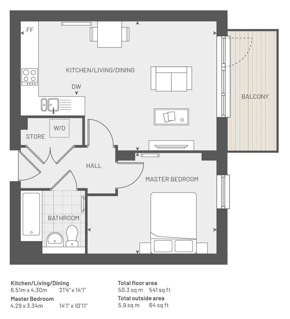 The Bay 0178, Albert Road>, Barnet floorplan