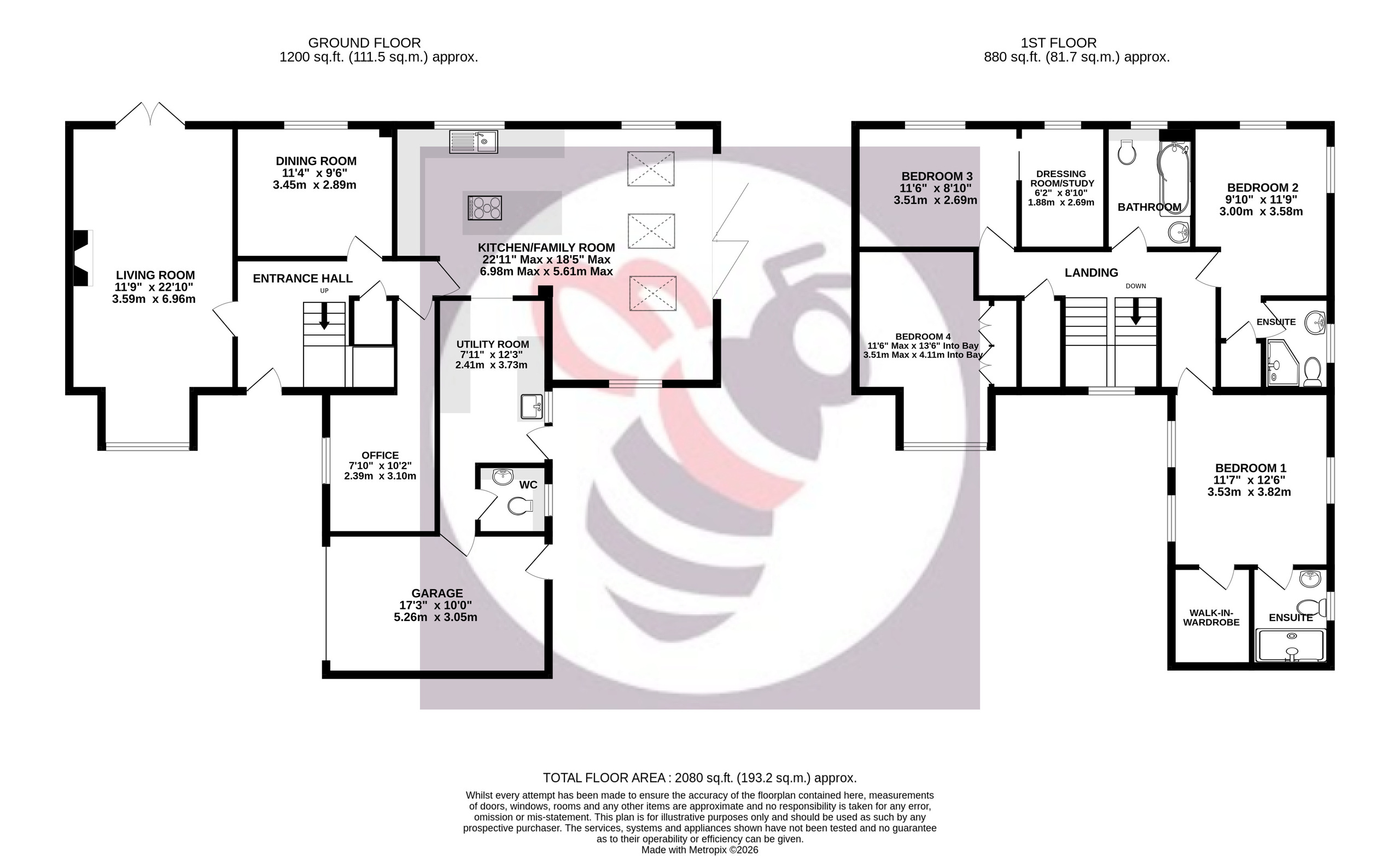 6 Holbeche Close, Yateley floorplan