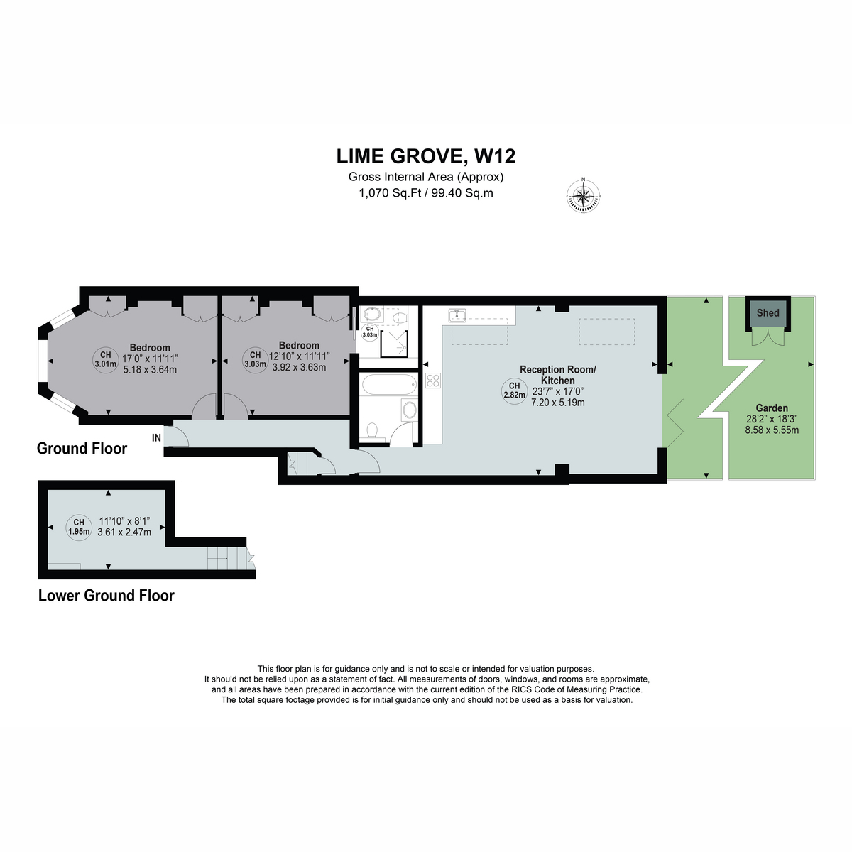 Flat Ground Floor Flat, 31, Lime Grove, London floorplan