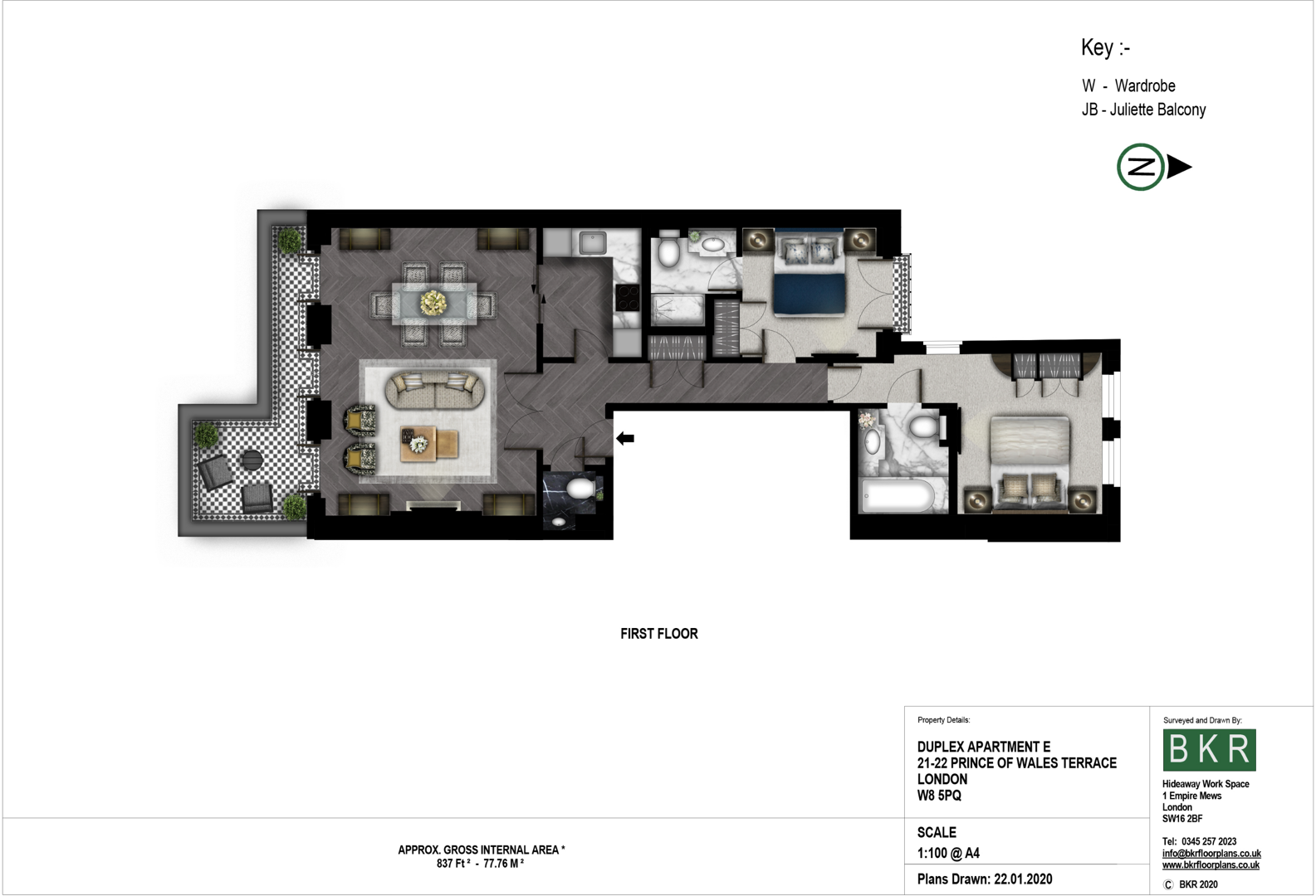 Flat 5, 21-22 Prince Of Wales Terrace, London floorplan