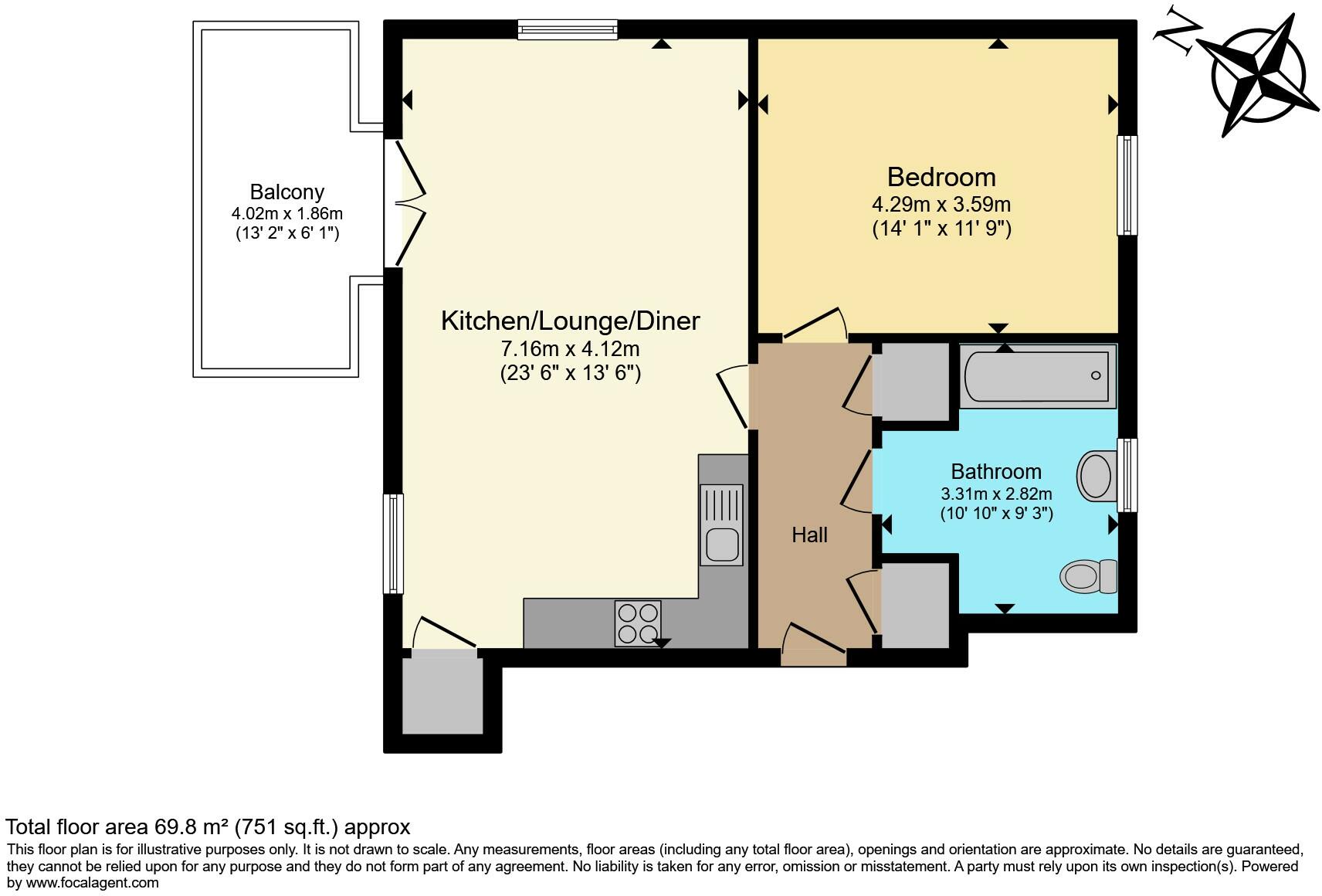 6, Parkhurst House, Epsom floorplan