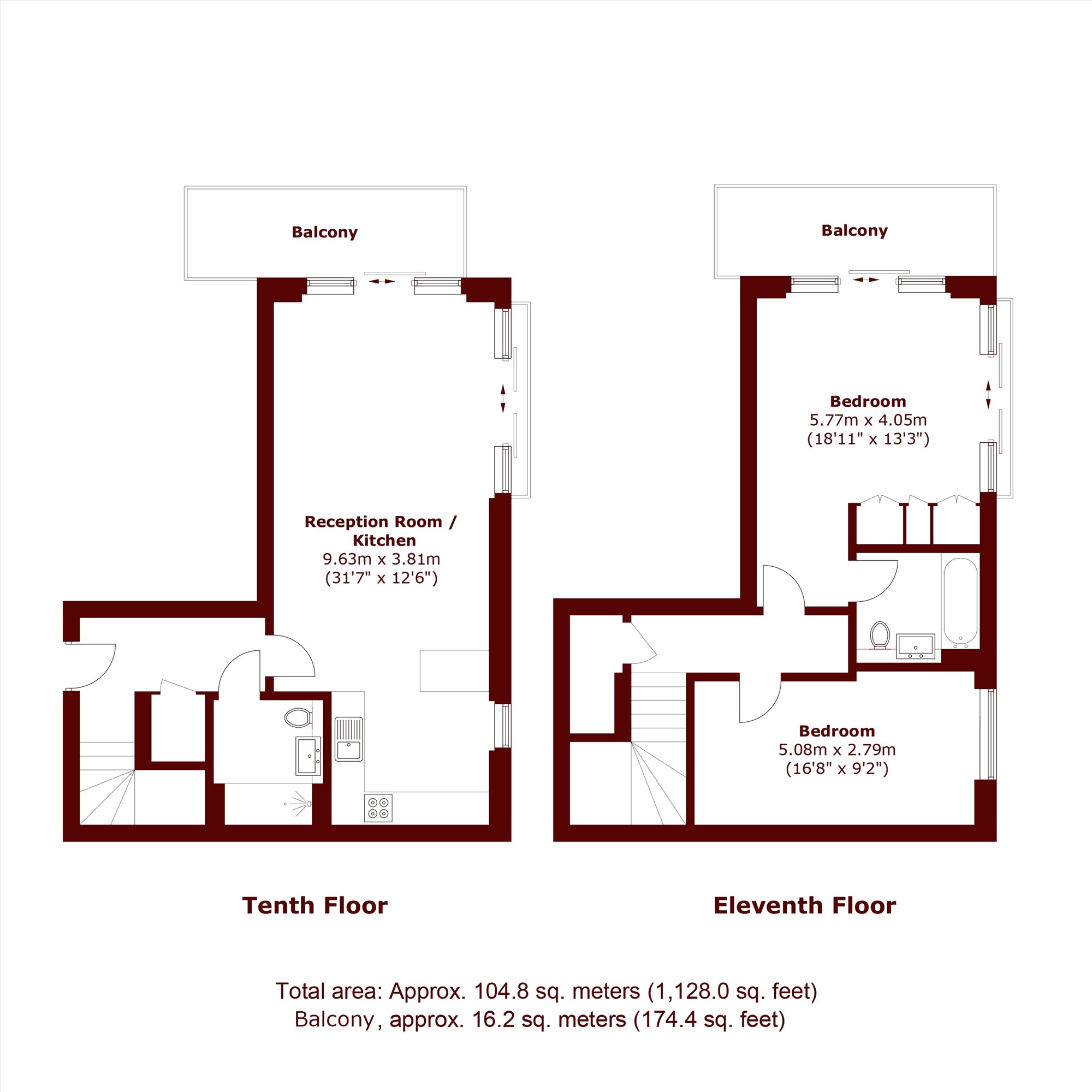 Flat 1001, Cottam House, 305, Kidbrooke Park Road, London floorplan