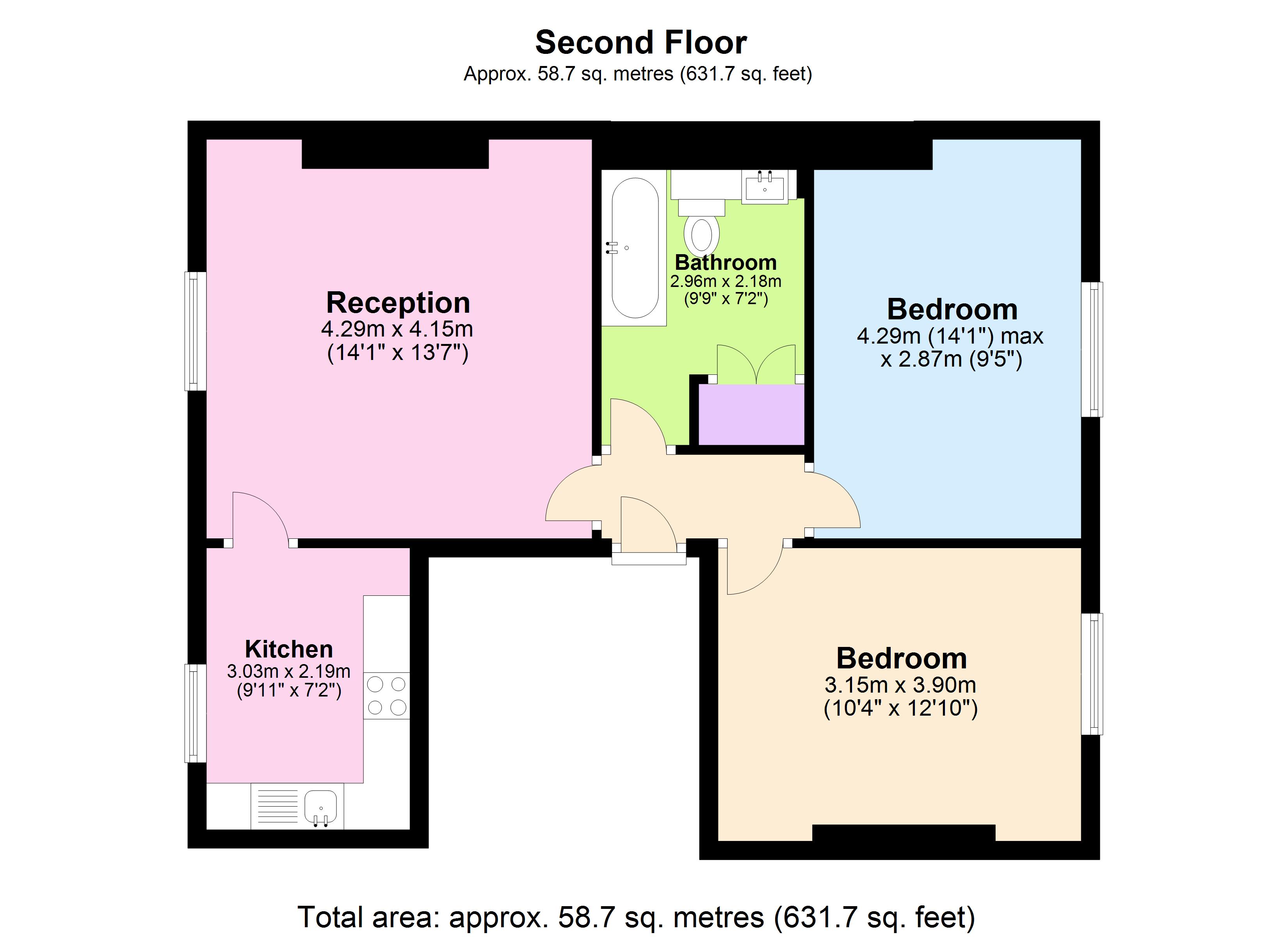 Flat 4, 64, Granville Park, Lewisham floorplan