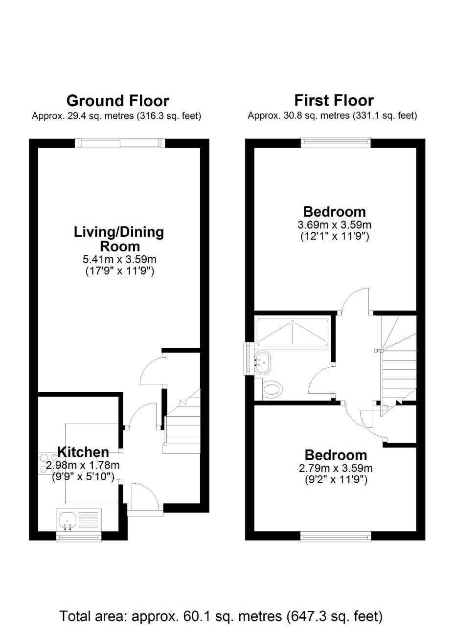 2 Bedrooms Semi-detached house for sale in Marshall Place, New Haw KT15