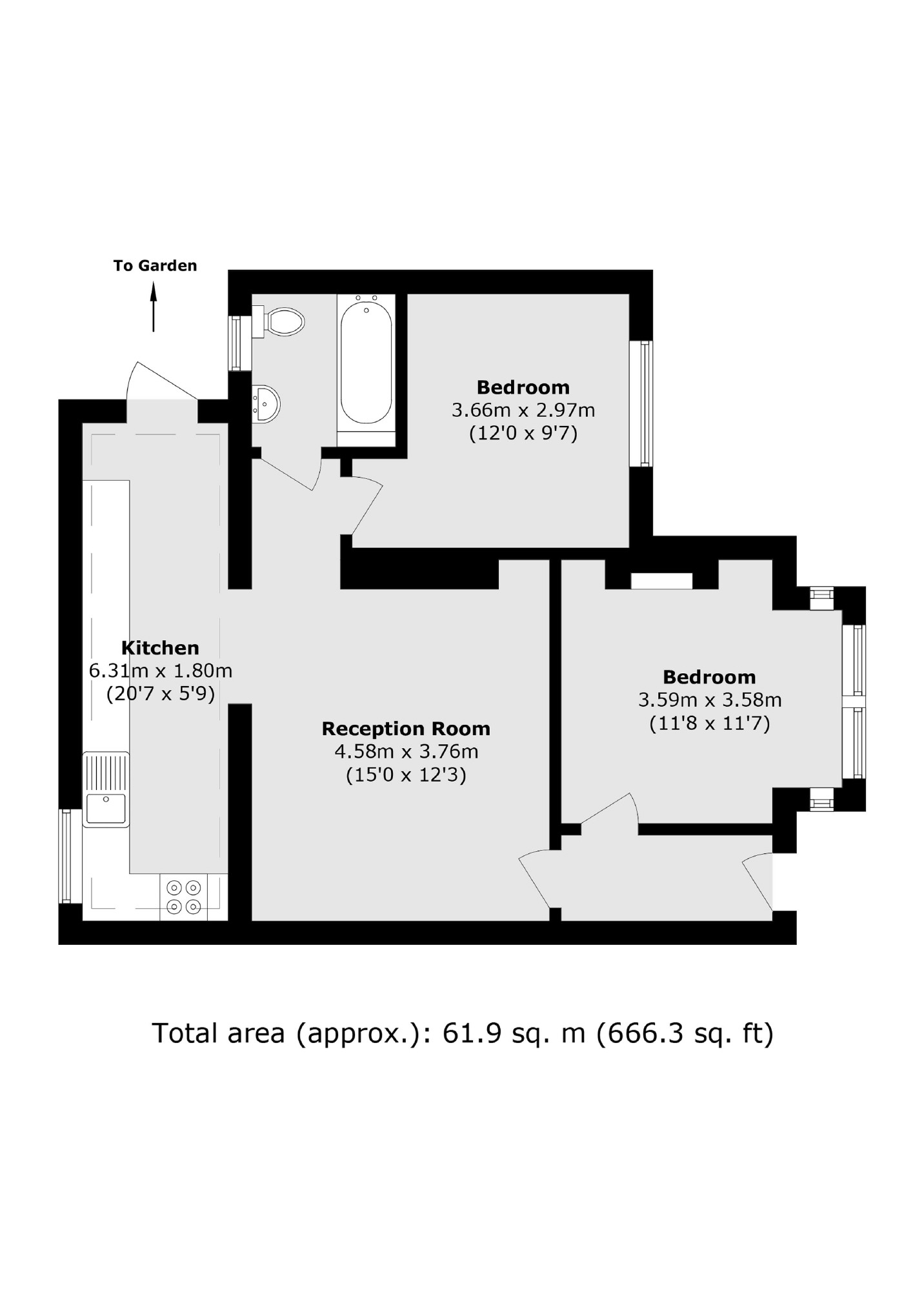 73A, Victoria Way, London floorplan