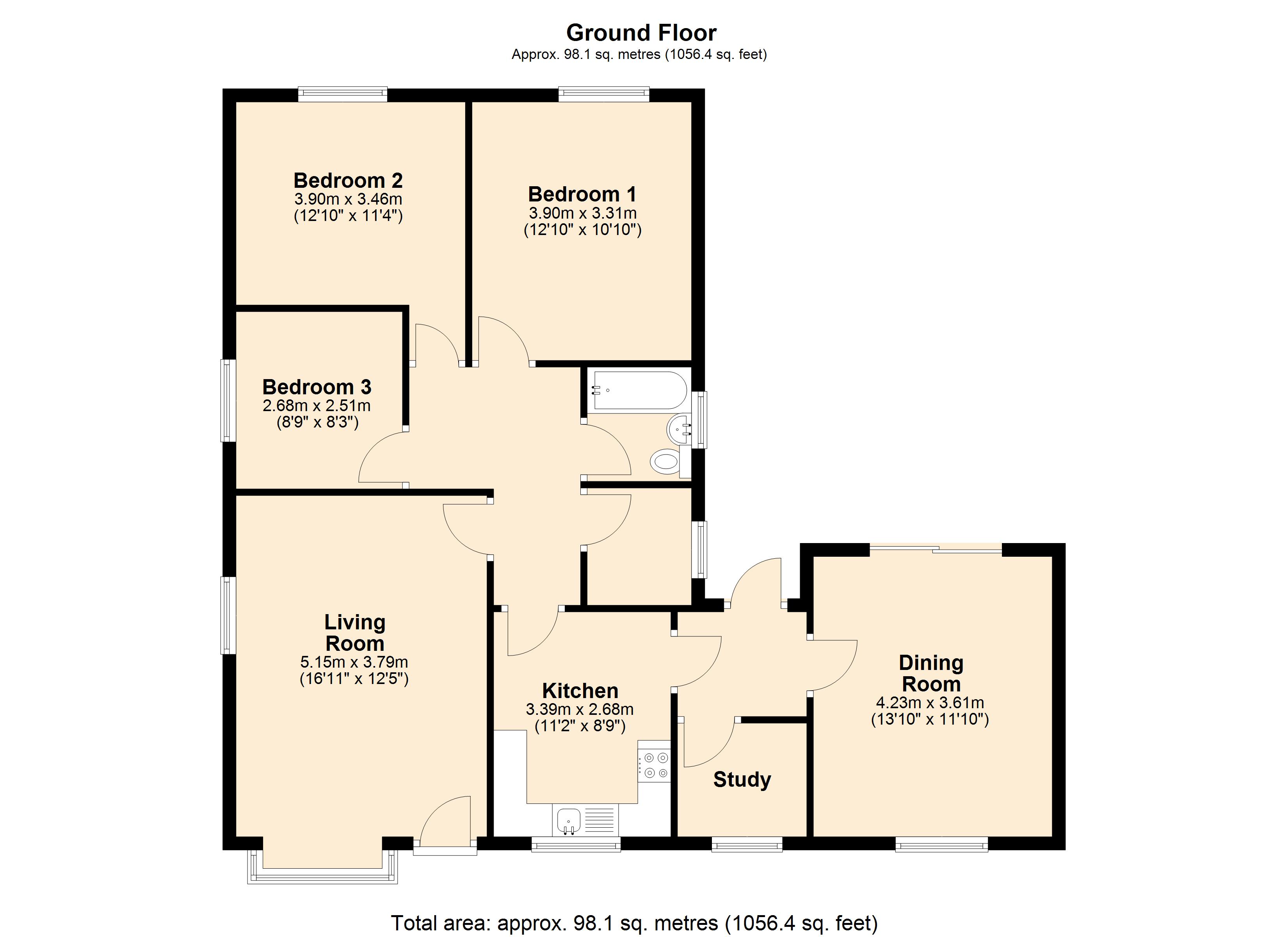56, Hollis Way, Trowbridge floorplan