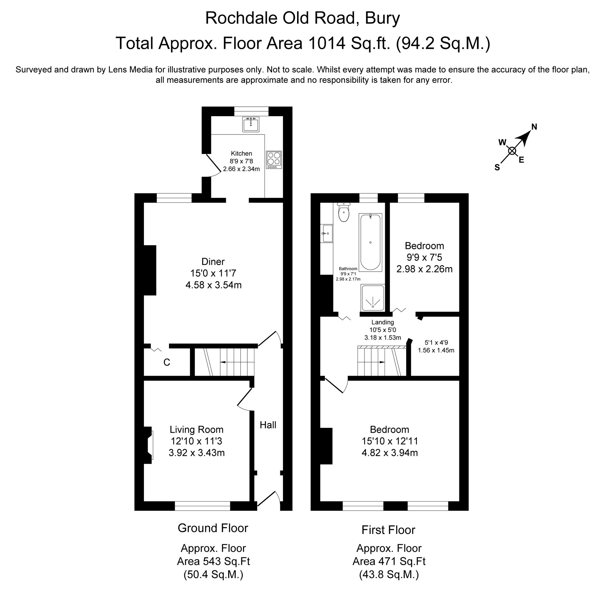 381 Rochdale Old Road, Bury floorplan