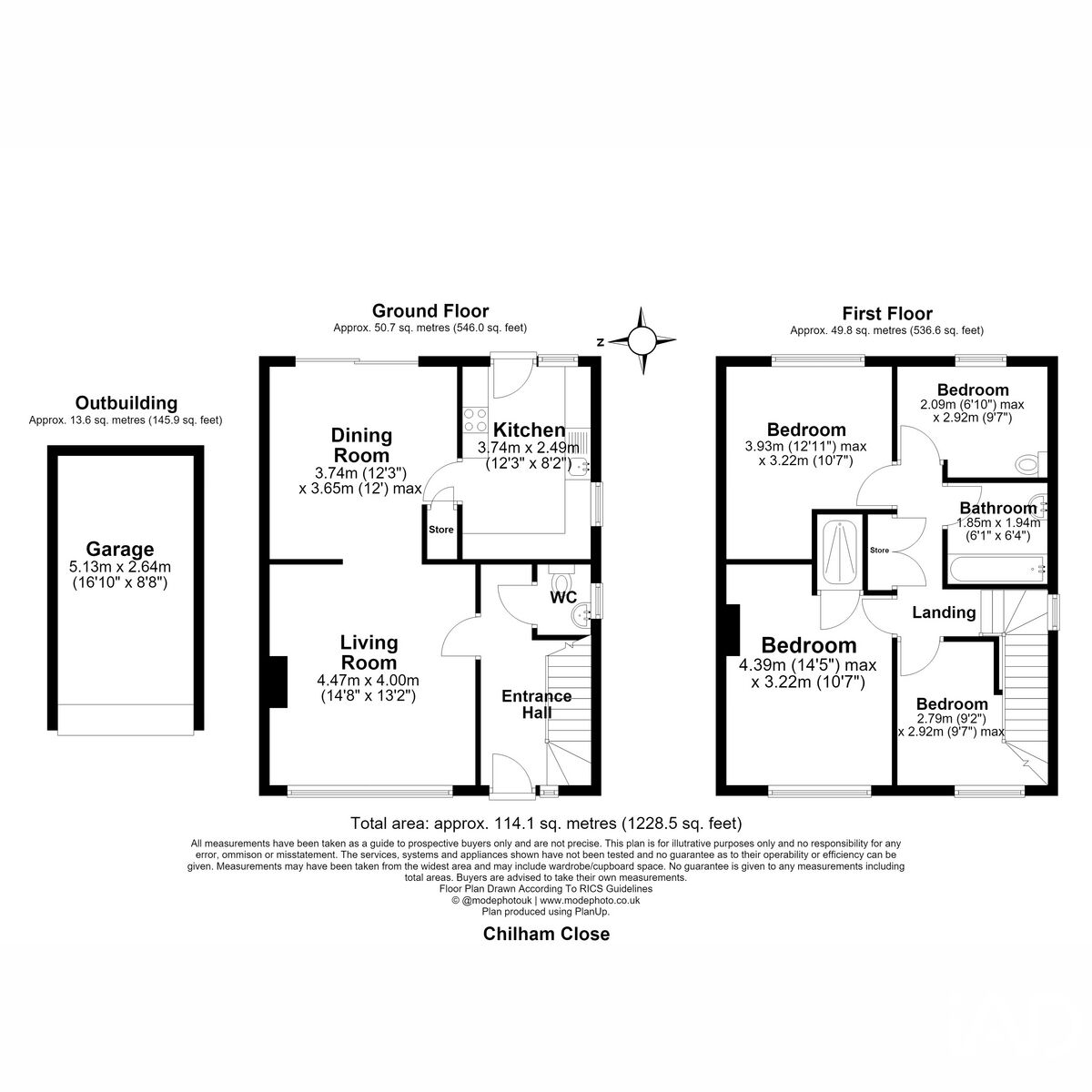 1, Chilham Close, Basildon floorplan