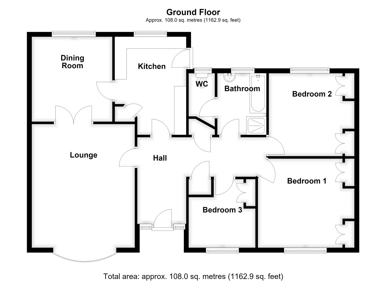 Ladyman Lodge, Horseshoe Road, Spalding floorplan