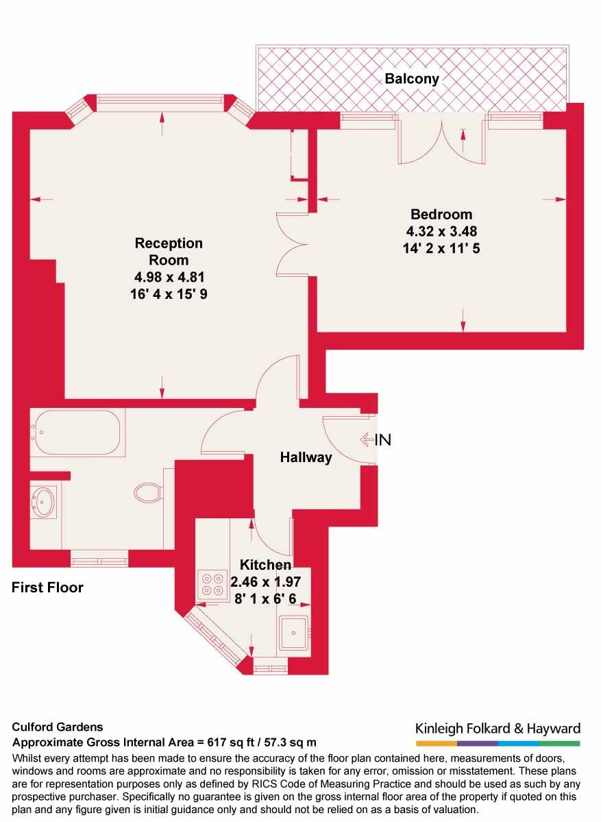 Flat 3, 6, Culford Gardens, London floorplan