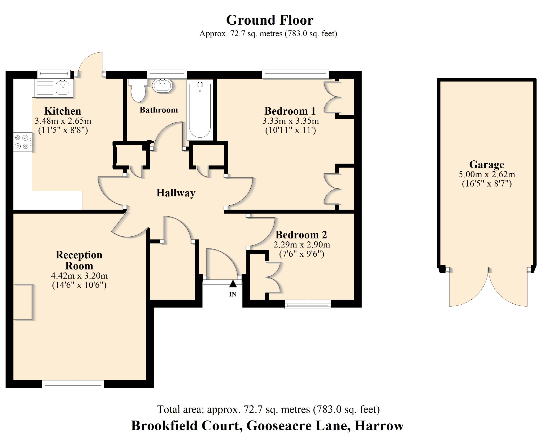 23 Brookfield Court, Gooseacre Lane, Harrow floorplan