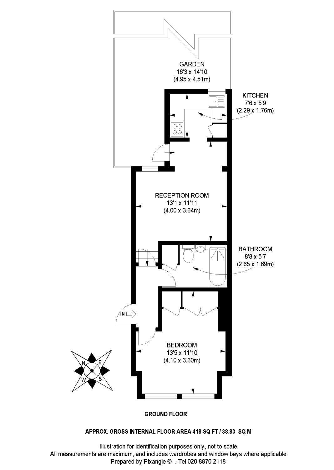 1 Bedrooms Flat to rent in Dafforne Road, London SW17