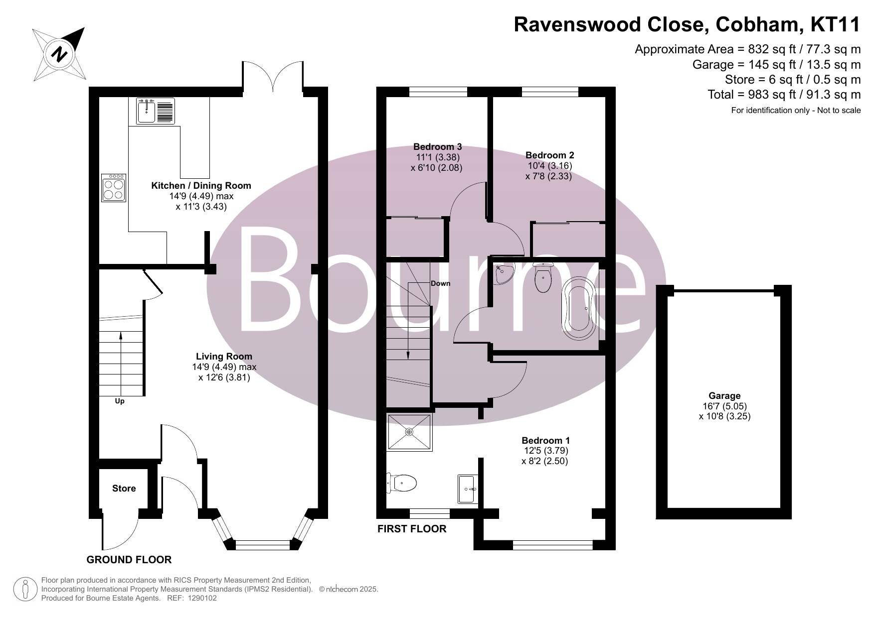 3, Ravenswood Close, Cobham floorplan