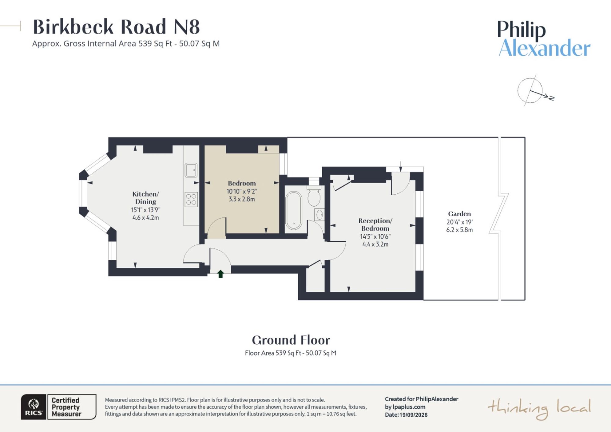 75 Birkbeck Road, London floorplan