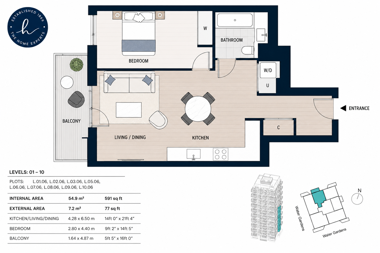 Flat 42, Cascade Apartments, Cascade Way, London floorplan