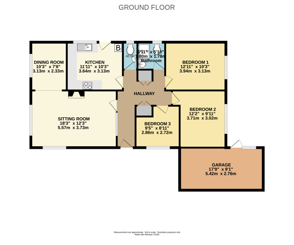 3, Ryan Close, Ferndown floorplan