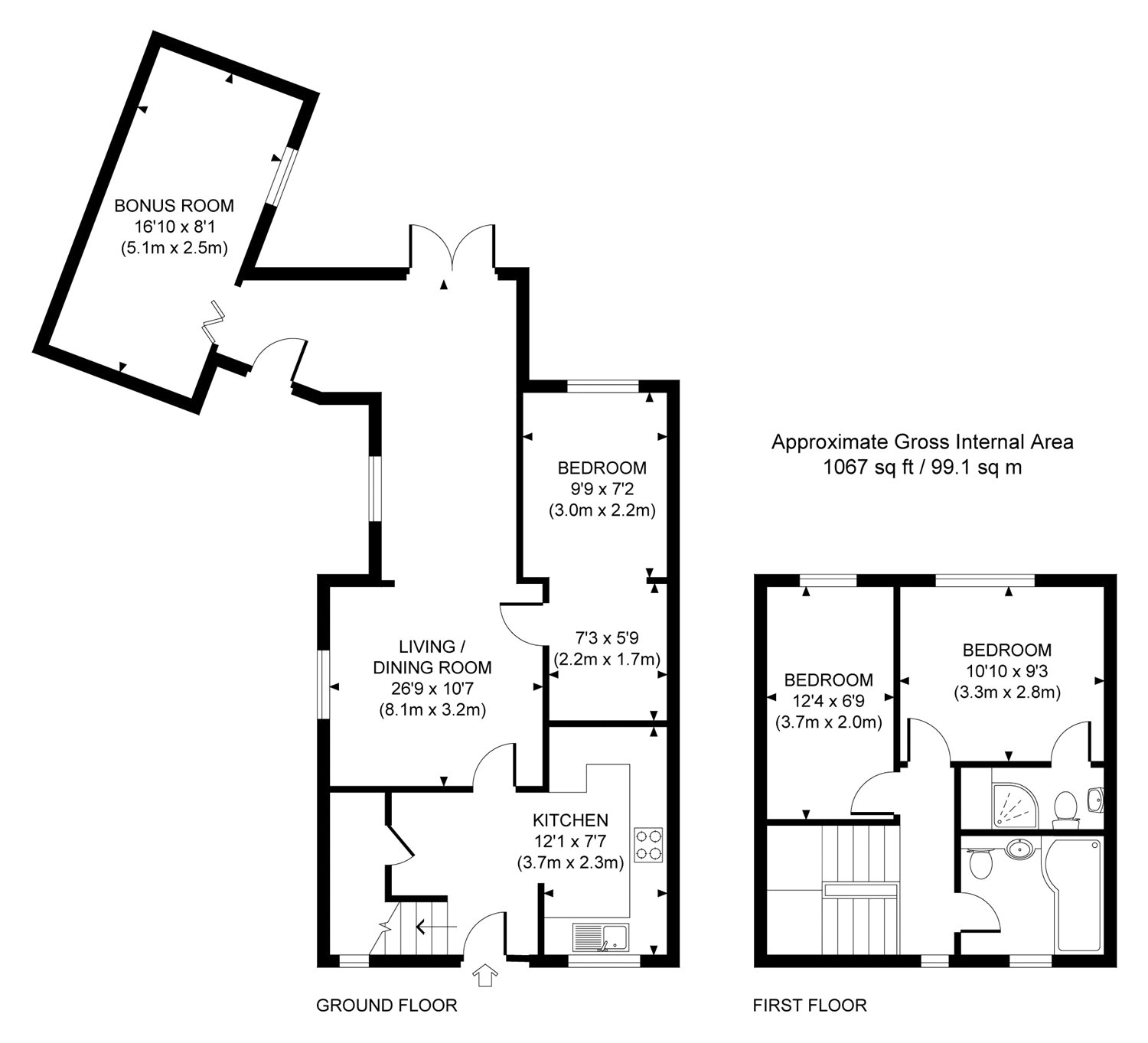 3 Bedrooms End terrace house for sale in Goldsworth Park, Woking, Surrey GU21