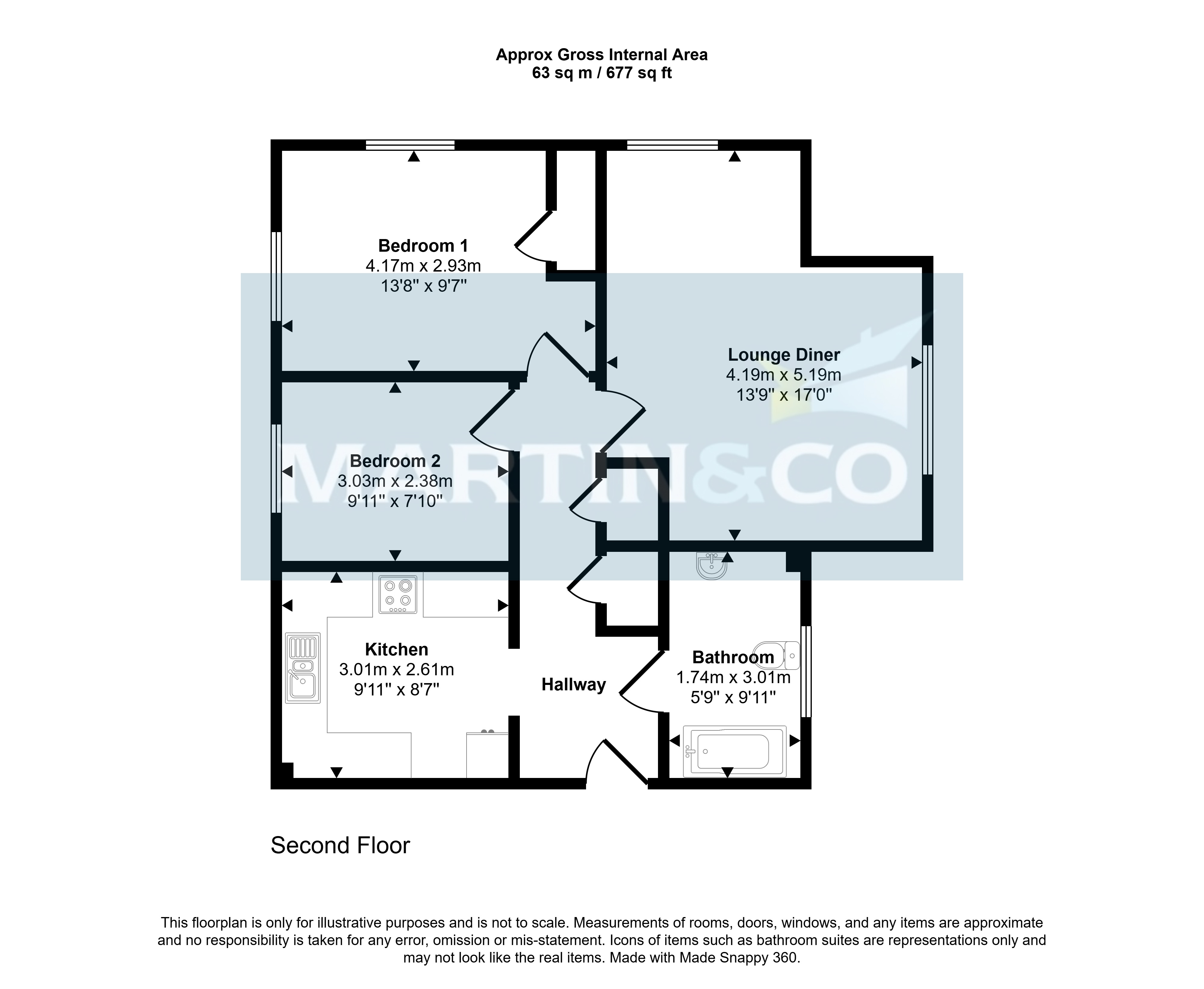 Flat 7, 10, Chloe Gardens, Poole floorplan
