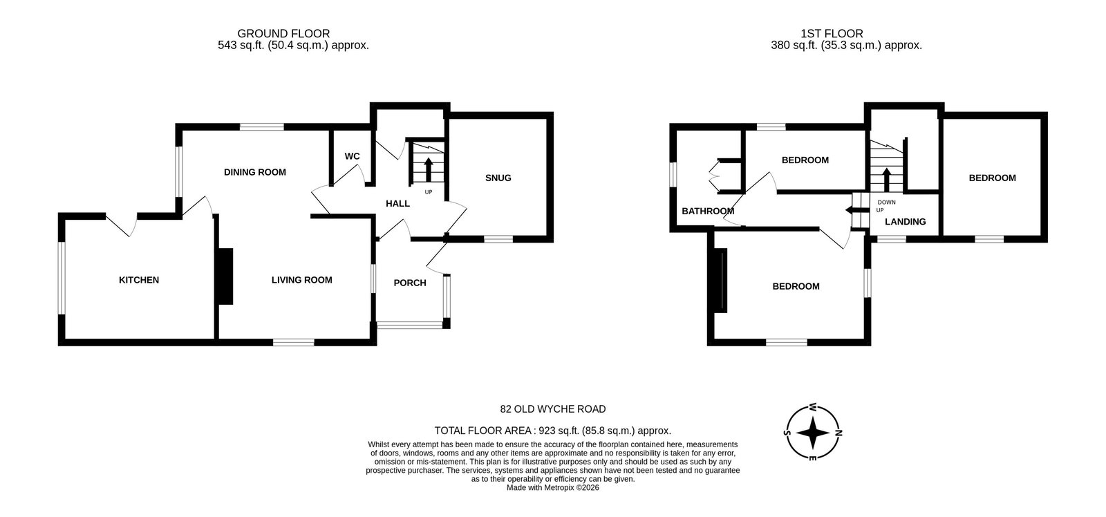 82, Old Wyche Road, Malvern floorplan