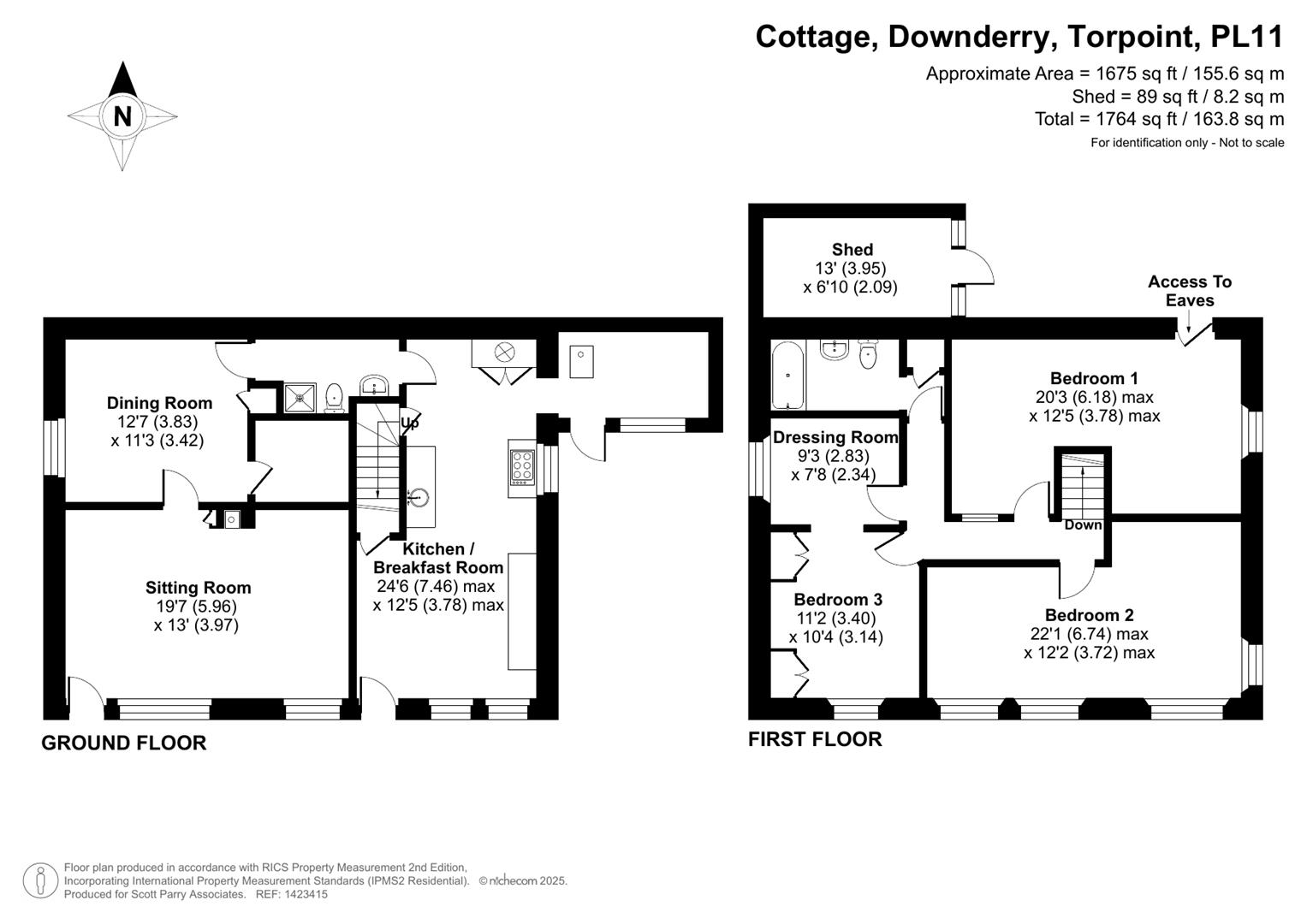 Clover Cottage, Torpoint floorplan