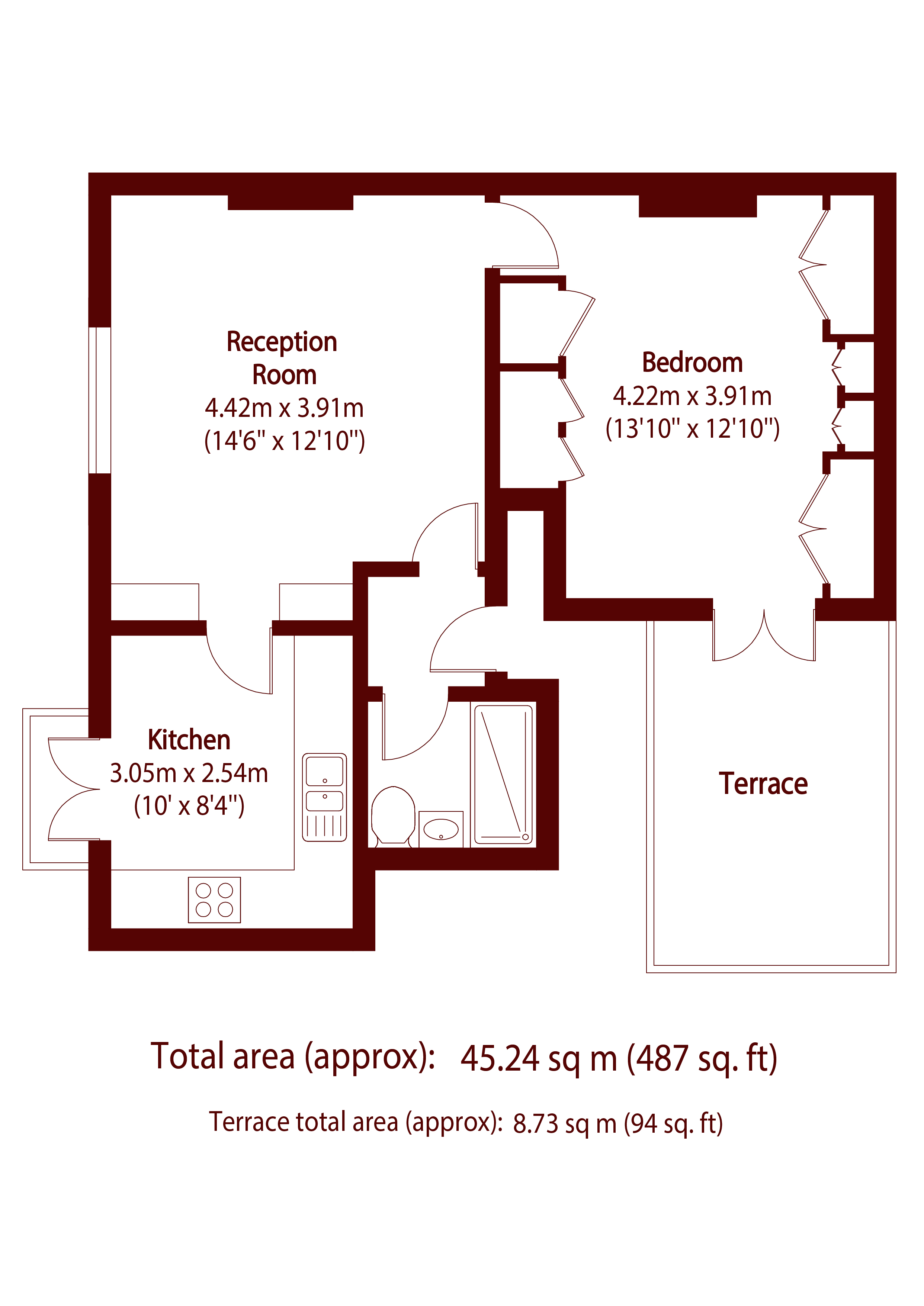 First Floor Flat, 19, Canfield Place, London floorplan