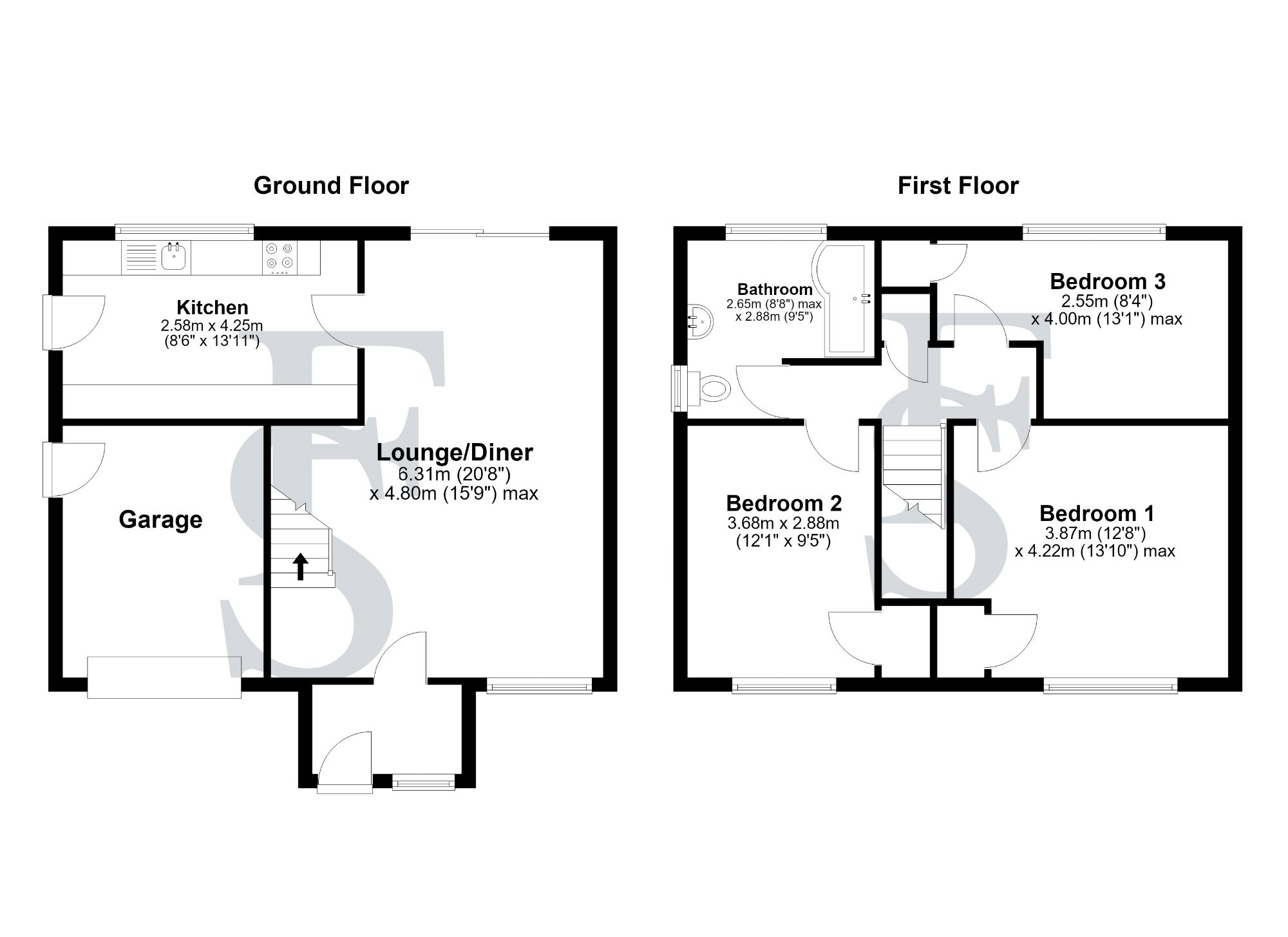 55 Briar Meads, Leicester floorplan