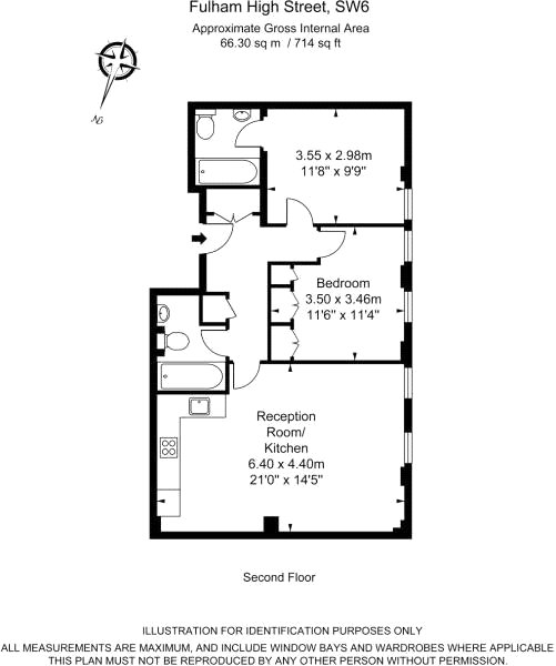 2 Bedrooms Flat to rent in Fulham High Street, Fulham, London SW6