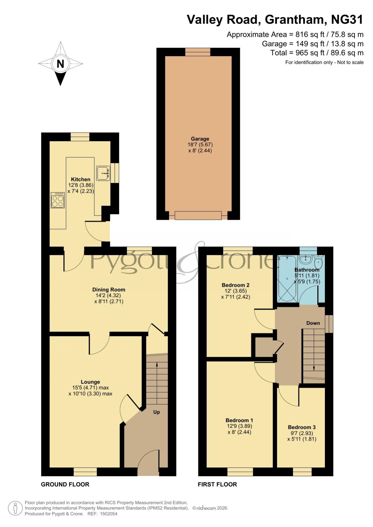 83, Valley Road, Grantham floorplan
