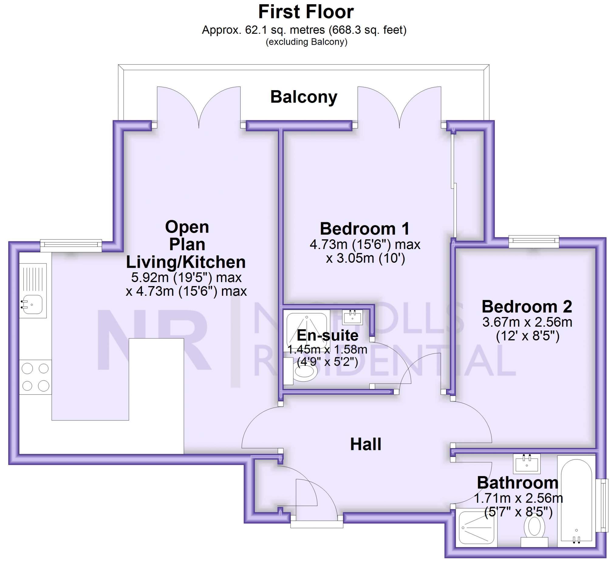 Cox  Lane, Ewell floorplan