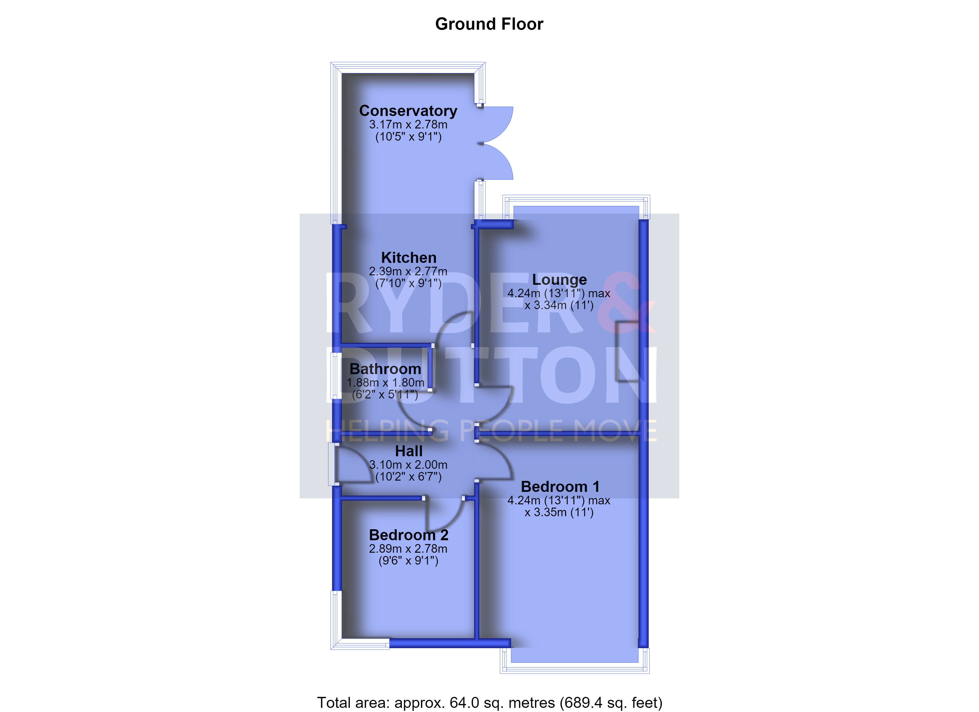 14, Loughrigg Avenue, Royton floorplan