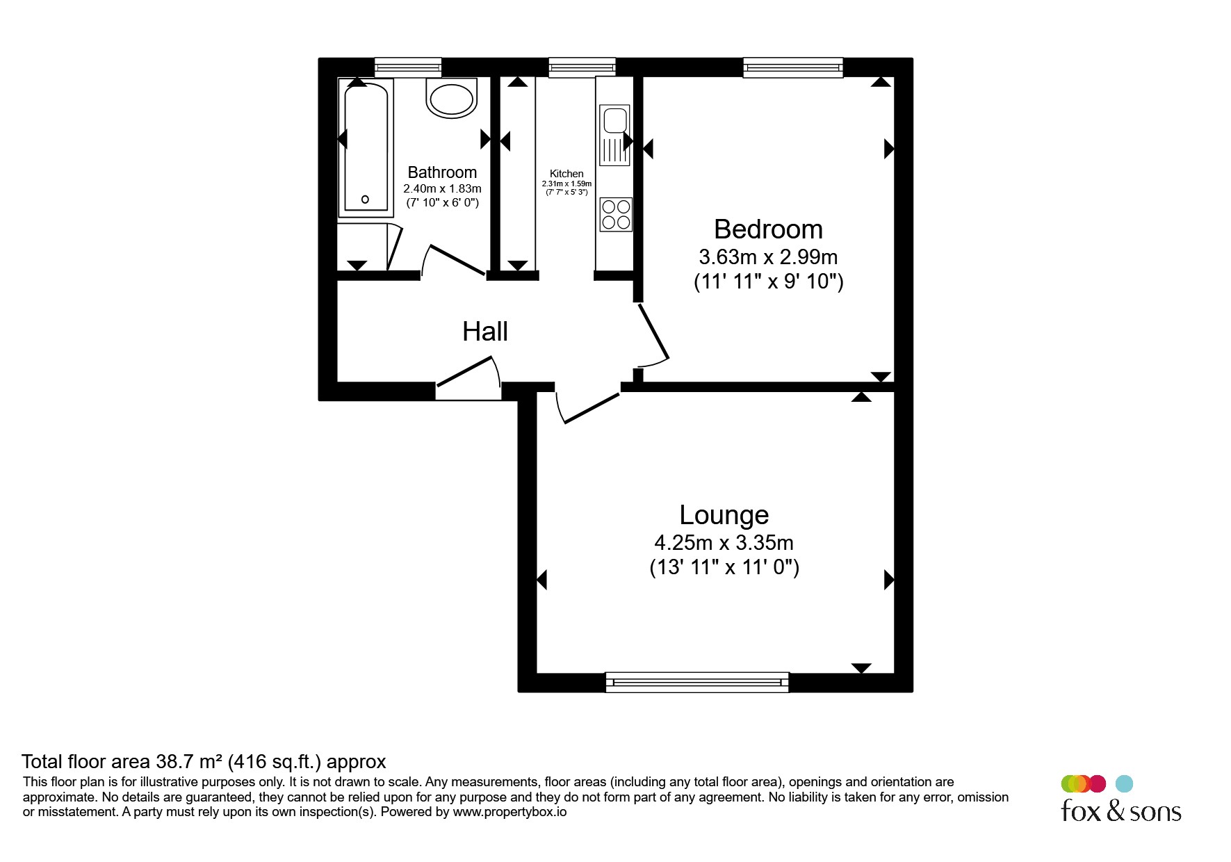 Flat 1, Dorrick Court, Archers Road, Southampton floorplan