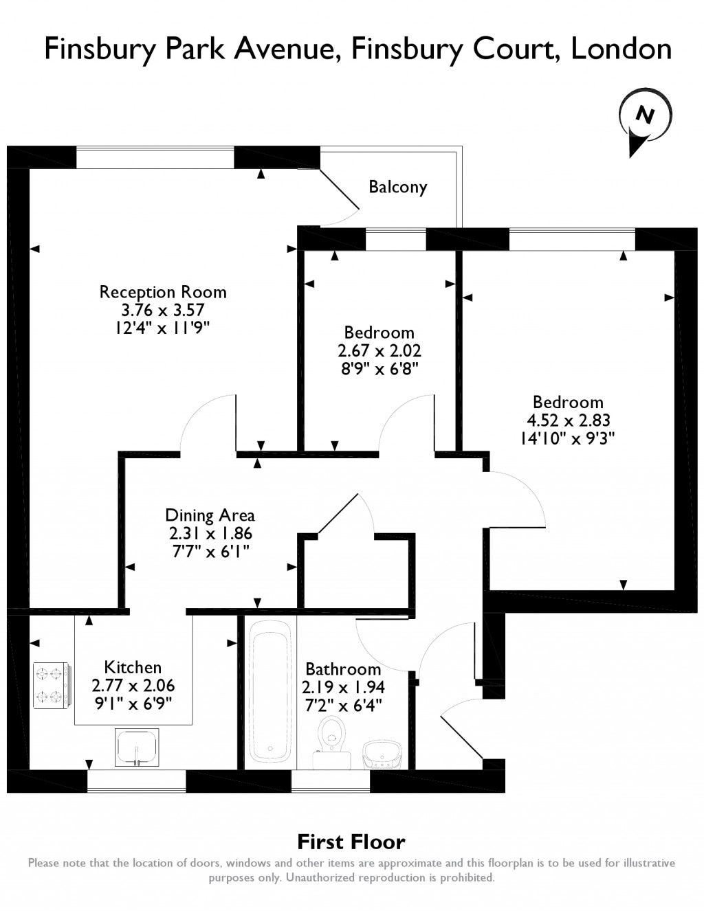 2 Bedrooms Flat for sale in Finsbury Park Avenue, London, London N4