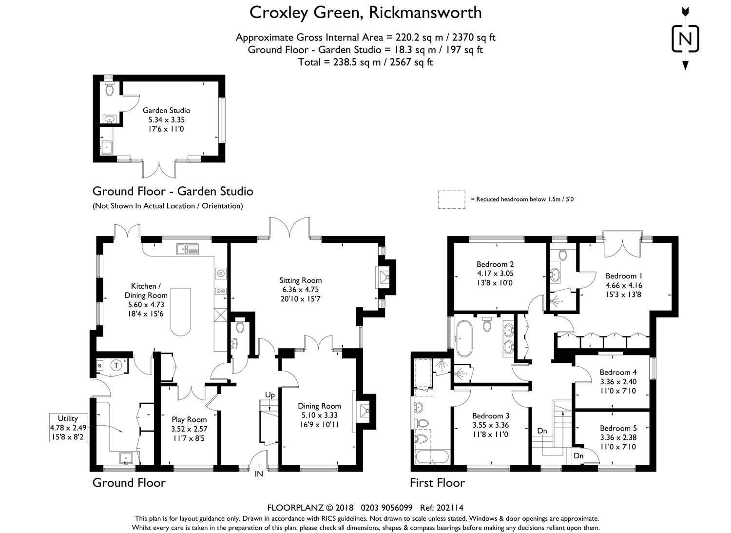 5 Bedrooms Detached house for sale in Copthorne Close, Croxley Green, Rickmansworth, Hertfordshire WD3